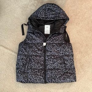 Cheetah gray print vest